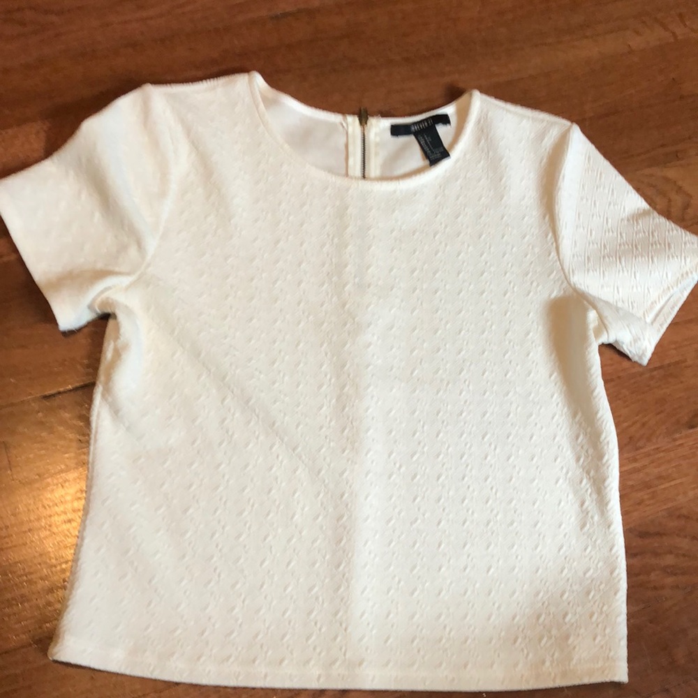 White cropped summer top
